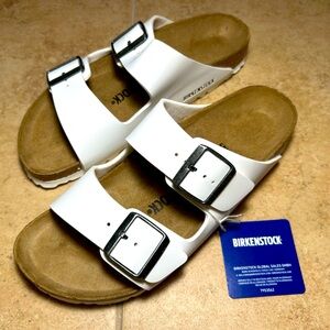 NWT🌷(39) Birkenstock White. Arizona Slide Sandal for Women